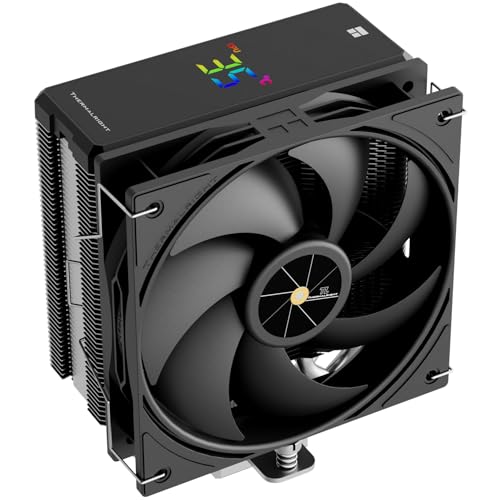 TR - Assassin X 120R Digital Black CPU Cooler Air mit 4 x 6 mm Heatpipes, obere Abdeckung des digitalen Displays, Kühlkörper-CPU-Kühler, PWM Lüfter, 151 mm hoch von TR