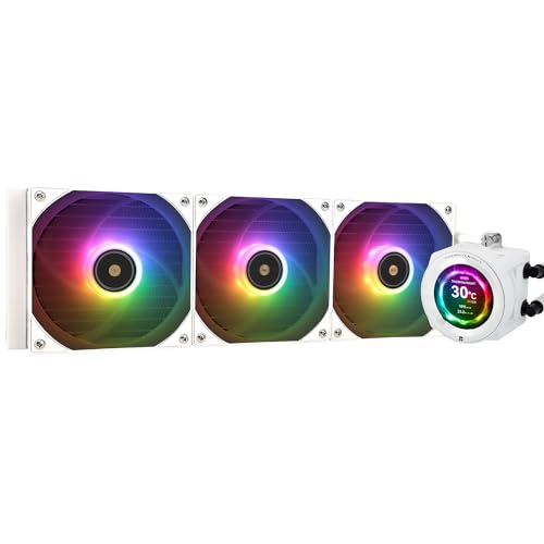 TR Core Vision 360 White ARGB CPU Wasserkühler mit PWM Fan, 2000RPM Geschwindigkeiten, IPS LCD Screen mit 480 x 480 Auflösung, Liquid CPU Cooler, für AM5/Intel LGA1851/1700, 2,1 Zoll Display TR Core Vision 360 White ARGB CPU Wasserkühler mit PWM Fan, 2000RPM Geschwindigkeiten, IPS LCD Screen mit 480 x 480 Auflösung, Liquid CPU Cooler, für AM5/Intel LGA1851/1700, 2,1 Zoll Display von TR