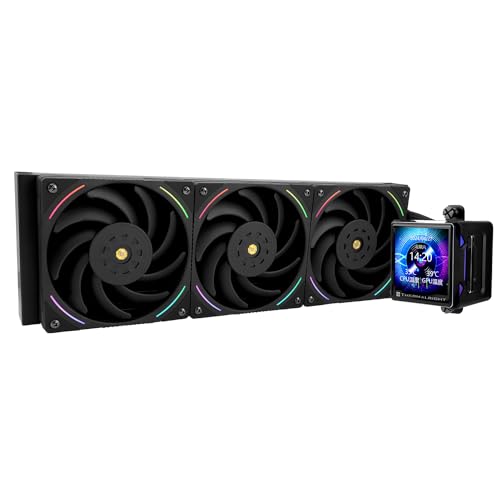 TR Elite Vision 360 ARGB schwarzer CPU-Wasserkühler, Dreifach-PWM-Lüfter, Wasserkühlungssystem mit 2150 PRM, für AM4/AM5 & Intel LGA1851/1700, magnetischer, abnehmbarer LCD-Bildschirm mit 320 x 320 TR Elite Vision 360 ARGB schwarzer CPU-Wasserkühler, Dreifach-PWM-Lüfter, Wasserkühlungssystem mit 2150 PRM, für AM4/AM5 & Intel LGA1851/1700, magnetischer, abnehmbarer LCD-Bildschirm mit 320 x 320 von TR