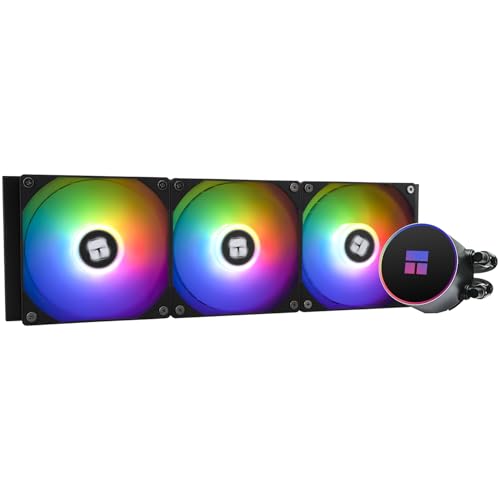 TR FM 360 Schwarz ARGB V2 Flüssiger CPU-Kühler, Größe 360 Reihen Kühlung mit 3 x 120 mm PWM ARGB Lüfter, für AMD / AM4 / AM5, Intel LGA1150 / 1851 / 1200 / 1700 von TR