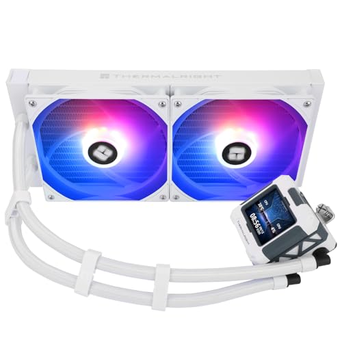 TR FW280 ARGB Weiß-280mm AIO CPU Liquid Cooler, IPS LCD Bildschirm mit 320x240 Auflösung für AM4 / AM5 / Intel LGA1700/1851, 2,4 Zoll magnetisch absorbierender LCD-Bildschirm für Bilder -weiß TR FW280 ARGB Weiß-280mm AIO CPU Liquid Cooler, IPS LCD Bildschirm mit 320x240 Auflösung für AM4 / AM5 / Intel LGA1700/1851, 2,4 Zoll magnetisch absorbierender LCD-Bildschirm für Bilder -weiß von TR