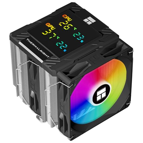 TR Peerless Assassin 120 Digital ARGB Black CPU Cooler, Dual 120 mm PWM Lüfter mit 1850RPM Speed, unterstützt Intel lga1700/1851/115X, AMD: AM4/AM5, Computer CPU Kühlung, Digital Screen Top Cover TR Peerless Assassin 120 Digital ARGB Black CPU Cooler, Dual 120 mm PWM Lüfter mit 1850RPM Speed, unterstützt Intel lga1700/1851/115X, AMD: AM4/AM5, Computer CPU Kühlung, Digital Screen Top Cover von TR