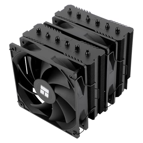 TR Peerless Assassin 120 SE Schwarz, 6 Heatpipes, Dual TL-C12C PWM Lüfter, 155mm hohe CPU Kühlung, für AM4/AM5 und Intel LGA 1851/1700/1150/1151/1200 (PA120SE SCHWARZ) von TR