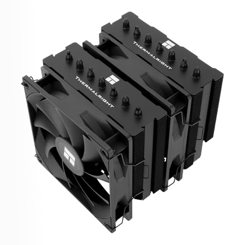 TR Phantom Spirit 120 SE Black CPU, CPU-Kühler mit 7 Heatpipes, zwei 120 mm PWM Lüfter, AGHP 4.0, für AM4/AM5 von TR