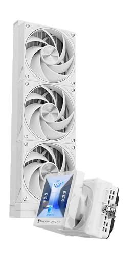 TR Stream Vision 360 Weiß Aio CPU Kühler, 360 mm Radiator, 3,5 Zoll IPS Farb-LCD mit integriertem 60 mm Lüfter, Auflösung 640 x 480, magnetischer Kühlkopf-AM4/AM5-LGA1851/1700 TR Stream Vision 360 Weiß Aio CPU Kühler, 360 mm Radiator, 3,5 Zoll IPS Farb-LCD mit integriertem 60 mm Lüfter, Auflösung 640 x 480, magnetischer Kühlkopf-AM4/AM5-LGA1851/1700 von TR