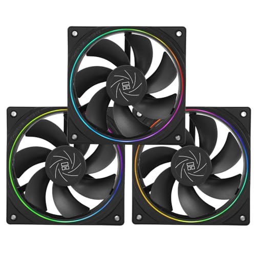 TR TL-S12R X3 Ventilateur de processeur 120mm blanc Ventilateur de refroidisseur d'ordinateur, Ventilateur de PC ARGB Halo à ouverture fine, Ventilateur de châssis de conception de flux d'air inversé TR TL-S12R X3 Ventilateur de processeur 120mm blanc Ventilateur de refroidisseur d'ordinateur, Ventilateur de PC ARGB Halo à ouverture fine, Ventilateur de châssis de conception de flux d'air inversé von TR