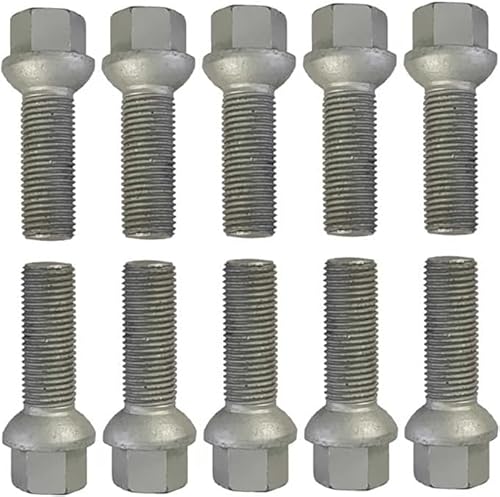 10 Radschrauben Radbolzen silber Kugelbund R12 M14x1,5 37mm 10 Radschrauben Radbolzen silber Kugelbund R12 M14x1,5 37mm von TRACER