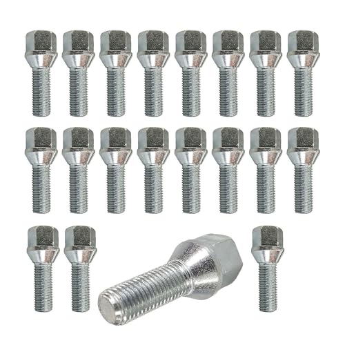 20 Radschrauben Radbolzen Kegelbund silber M14x1,5 35mm von TRACER