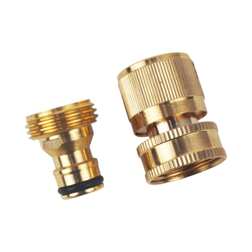 3/4-Zoll-Messing-Gartenschlauch-Schnellverbindungs-Set – robuste männliche und weibliche Kupplungen, auslaufsichere Wasserhahn-Adapter für Außenbewässerung, Autowaschanlage und Bewässerungssysteme 3/4-Zoll-Messing-Gartenschlauch-Schnellverbindungs-Set – robuste männliche und weibliche Kupplungen, auslaufsichere Wasserhahn-Adapter für Außenbewässerung, Autowaschanlage und Bewässerungssysteme von TRACOMPAN
