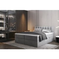 Palermo Boxspringbett 140x200 mit Bettkästen H3 Matratze Grau - Trada von TRADA