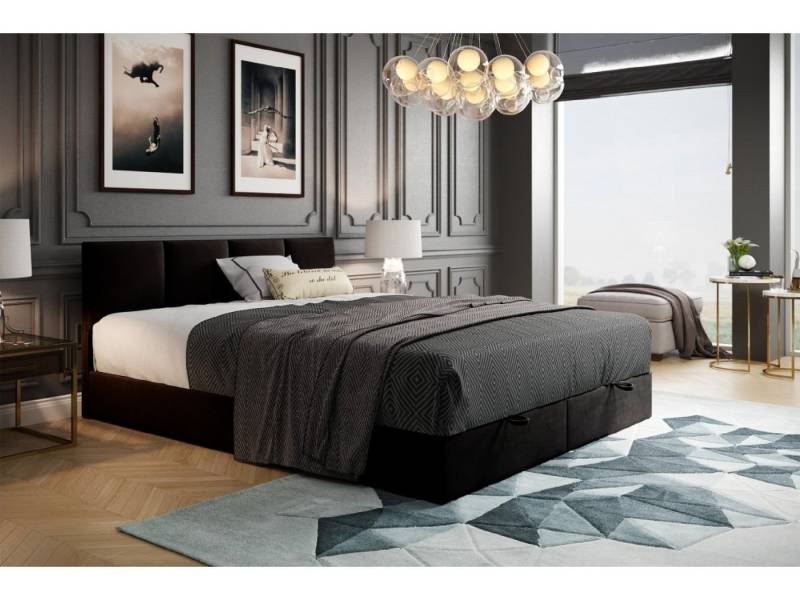 TRADA Boxspringbett ROYAL mit Bettkasten und Topper - Bett mit Bonellmatratze (Bett+Topper, Boxspringbett mit Topper), mit zwei Bettkasten und Topper von TRADA