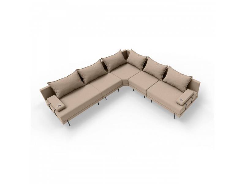 TRADA Gartenlounge-Set Gartensofa L beständig gegen Sonnenlicht & Wasser - Beige, Gartensofa mit 2 Getränkehaltern TRADA Gartenlounge-Set Gartensofa L beständig gegen Sonnenlicht & Wasser - Beige, Gartensofa mit 2 Getränkehaltern von TRADA