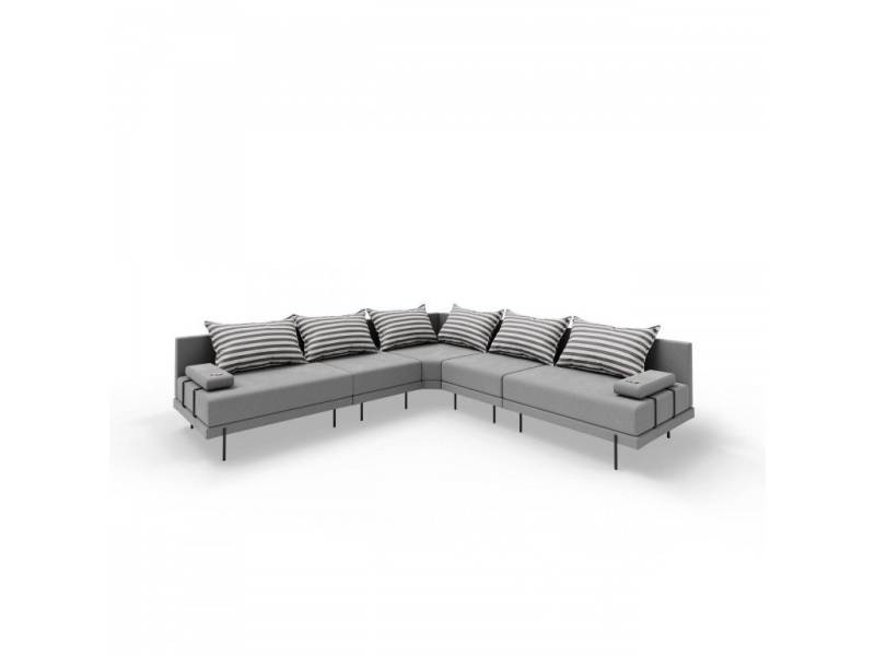 TRADA Gartenlounge-Set Gartensofa L beständig gegen Sonnenlicht & Wasser - Schwarz, Gartensofa mit 2 Getränkehaltern TRADA Gartenlounge-Set Gartensofa L beständig gegen Sonnenlicht & Wasser - Schwarz, Gartensofa mit 2 Getränkehaltern von TRADA