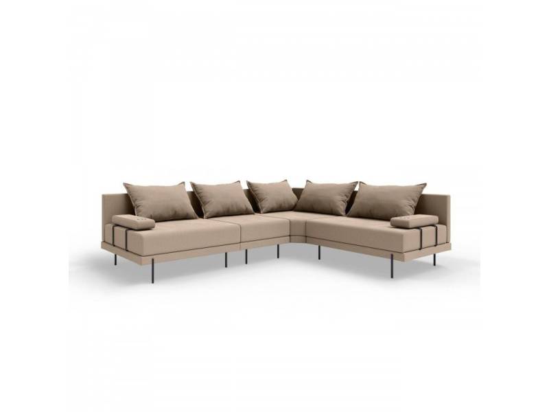 TRADA Gartenlounge-Set Gartensofa M beständig gegen Sonnenlicht & Wasser - Beige, Gartensofa mit 2 Getränkehaltern TRADA Gartenlounge-Set Gartensofa M beständig gegen Sonnenlicht & Wasser - Beige, Gartensofa mit 2 Getränkehaltern von TRADA