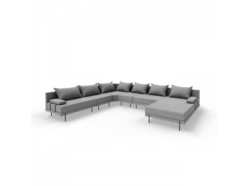 TRADA Gartenlounge-Set Gartensofa beständig gegen Sonnenlicht & Wasser - Beige, Gartensofa mit 2 Getränkehaltern TRADA Gartenlounge-Set Gartensofa beständig gegen Sonnenlicht & Wasser - Beige, Gartensofa mit 2 Getränkehaltern von TRADA