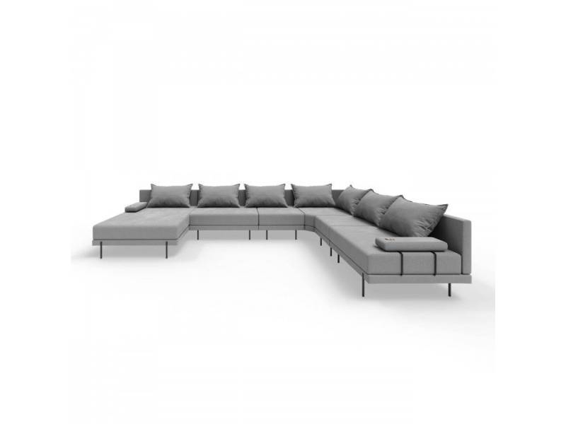 TRADA Gartenlounge-Set XXL Gartensofa beständig gegen Sonnenlicht & Wasser - Grau, Gartensofa mit 2 Getränkehaltern TRADA Gartenlounge-Set XXL Gartensofa beständig gegen Sonnenlicht & Wasser - Grau, Gartensofa mit 2 Getränkehaltern von TRADA