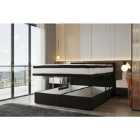 Bond Boxspringbett 140 x 200 mit Bettkasten Schwarz - Trada von TRADA