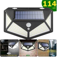 Trade Shop Traesio - Trade Shop - faro 114 leds mit solar pannel und faretto crepuscola - von TRADE SHOP TRAESIO