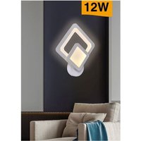 Trade Shop Traesio - Trade Shop - rhombus led wandleuchte 12 w wand tisch abat jour licht 6500K 3000K 4000K E82-B - von TRADE SHOP TRAESIO