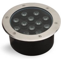 Trade Shop Traesio - Trade Shop - 12W 12 led Bodeneinbaustrahler Gartenleuchte weiß begehbar IP68 - Trade Shop Traesio - Trade Shop - 12W 12 led Bodeneinbaustrahler Gartenleuchte weiß begehbar IP68 - von TRADE SHOP TRAESIO
