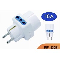 Trade Shop - 16A STECKER ADAPTER 2 X 10A/16A 2P+T 1 X 10/16A UNIVERSAL SCHUKO STECKDOSE 83051 - von TRADE SHOP TRAESIO