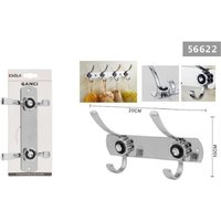 Trade Shop - 2-HAKEN KLEIDERBÜGEL BAD HANDTUCH BLUME DIAMANT 20X10CM 56622 - von TRADE SHOP TRAESIO