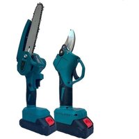 Trade Shop Traesio - Trade Shop - kit potatura 2 in 1 forbici cesia + mini motosega electrische batterien 36V - von TRADE SHOP TRAESIO