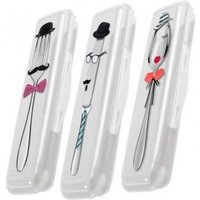 Trade Shop Traesio - Trade Shop - 2 x besteckkoffer besteck gabeln messer schule lunchbox - von TRADE SHOP TRAESIO