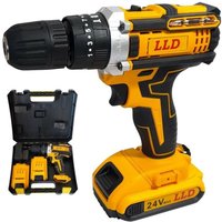 Trade Shop Traesio - Trade Shop - 24V lithium-schlagbohrschrauber mit zwei akkus + koffer DW24I - von TRADE SHOP TRAESIO