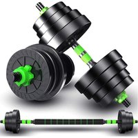 Trade Shop Traesio - Trade Shop - 2IN1 kit langhantel + kurzhantel mit einstellbaren gewichten modular gym gesamt 10 kg - von TRADE SHOP TRAESIO