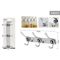 Trade Shop - 3-HAKEN KLEIDERBÜGEL BAD HANDTUCH BLUME DIAMANT 25X10CM 56623 - von TRADE SHOP TRAESIO