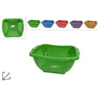 Trade Shop - KORB QUADRATISCH PERFORIERTER MEHRZWECKKORB 30CM ABTROPFFLÄCHE OBST GEMÜSE KÜCHE BUNTE - Trade Shop - KORB QUADRATISCH PERFORIERTER MEHRZWECKKORB 30CM ABTROPFFLÄCHE OBST GEMÜSE KÜCHE BUNTE - von TRADE SHOP TRAESIO