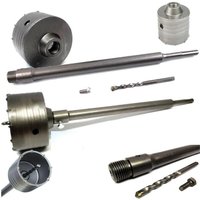 Trade Shop - 30MM bis 130MM wandkernschneider + 65 cm sds plus stab - von TRADE SHOP TRAESIO