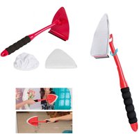 Trade Shop - 360-Grad-Reiniger mit Mikrofasertuchgriff, Spiegel, Glas, Fensteroberflächen - von TRADE SHOP TRAESIO