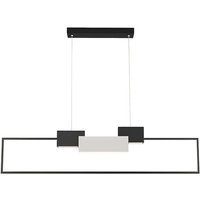 Trade Shop - 36W rechteckige led-pendelleuchte mit fernbedienung modernes design schwarz 71585 - Trade Shop - 36W rechteckige led-pendelleuchte mit fernbedienung modernes design schwarz 71585 - von TRADE SHOP TRAESIO