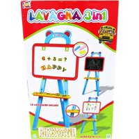 Trade Shop - 3-in-1-Tafel, 42-teilig, Staffelei, 94,5 cm, Kreide, Buchstaben, Zahlen, Kinder, pädagogisches - von TRADE SHOP TRAESIO