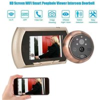 Trade Shop - Elektronische Türspion Digital WiFi 4,3 Zoll Bildschirm Elektronische Türklingel CW432 - von TRADE SHOP TRAESIO