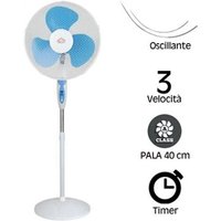 Trade Shop Traesio - Trade Shop - 40CM tonda basis oszillierenden flugzeug ventilator 3 geschwindigkeit timer 65W - Trade Shop Traesio - Trade Shop - 40CM tonda basis oszillierenden flugzeug ventilator 3 geschwindigkeit timer 65W - von TRADE SHOP TRAESIO