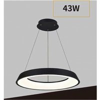 Trade Shop - 43W LED KRONLEUCHTER DREI LICHTFARBEN ULTRA MODERNE DECKENLEUCHTE A71-3C - Schwarz von TRADE SHOP TRAESIO