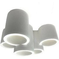 Trade Shop Traesio - Trade Shop - 5-Zylinder-Gips-Kronleuchter schmerzhafte Deckenlampen im Rampenlicht Gu10 GS-C07 - von TRADE SHOP TRAESIO