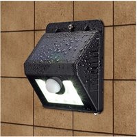 Trade Shop - 8 LED-Leuchten mit wiederaufladbarem Solarpanel und Bewegungsmelder für den Außenbereich - von TRADE SHOP TRAESIO