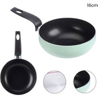 Trade Shop - ANTIHAFT-WOK CM 16 MIT GRIFFPFANNE KÜCHENZUBEHÖR VERSCHIEDENE FARBEN - von TRADE SHOP TRAESIO