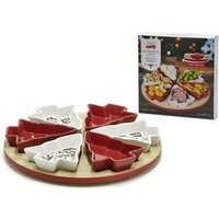 Trade Shop - ANTIPASTIERA 6 MIT BAMBOO BAMBOO Ø27CM GIREVOLE 6 COPPETTE CERAMICA ALBERNA - Trade Shop - ANTIPASTIERA 6 MIT BAMBOO BAMBOO Ø27CM GIREVOLE 6 COPPETTE CERAMICA ALBERNA - von TRADE SHOP TRAESIO