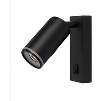 Trade Shop - Verstellbare Wandleuchte mit Ein- / Ausschalter mit Aluminium-Aluminium-Angriff MR-02 - Schwarz von TRADE SHOP TRAESIO