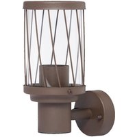 Trade Shop - Moderne Laterne Applique für Outdoor-Aluminium-roter Rost-Angriff E27 IP54 ESM-02C - von TRADE SHOP TRAESIO