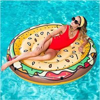 Trade Shop - AUFBLASBARE INSEL MATRATZE HAMBURGER DRUCK PVC MEER POOL 150 CM - Trade Shop - AUFBLASBARE INSEL MATRATZE HAMBURGER DRUCK PVC MEER POOL 150 CM - von TRADE SHOP TRAESIO