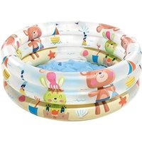 Trade Shop - AUFBLASBARER POOL BABYPOOL 3 RINGE 61X22 CM FÜR KINDER SOMMERGARTEN 57106 - von TRADE SHOP TRAESIO