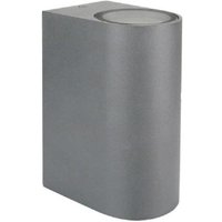 Trade Shop - AUSSENWANDLEUCHTE ZYLINDER UP&DOWN GARTENWANDLAMPE 2XGU10 IP65 ES14 - Grau von TRADE SHOP TRAESIO
