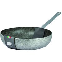 Trade Shop - Anti-Stick-Aluminium-Bratpfanne grau Stein Ø 34/38 cm mit Küchengriff - -durchmesser 38cm - von TRADE SHOP TRAESIO