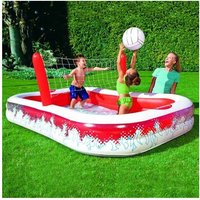 Trade Shop - Aufblasbarer Pool mit Volleyballnetz und Ball 254 x 168 x 97 cm - von TRADE SHOP TRAESIO